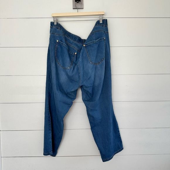 Democracy Women’s Plus Size 20 Blue Denim Ab Technology Booty Lift Jeans - Picture 2 of 5